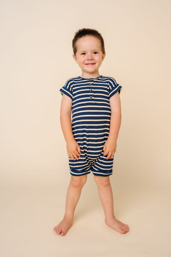 Jack Ribbed Romper - Size 4/5 Only