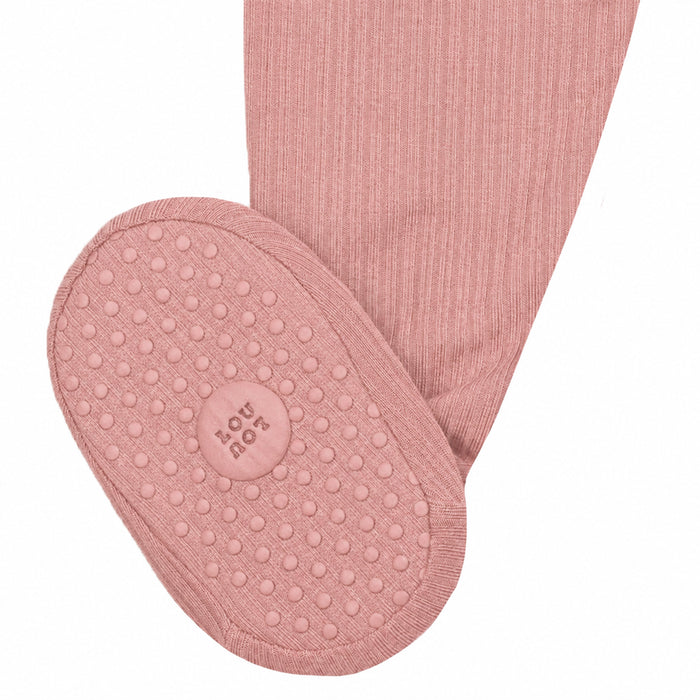 Jane Ribbed Zipper Footies
