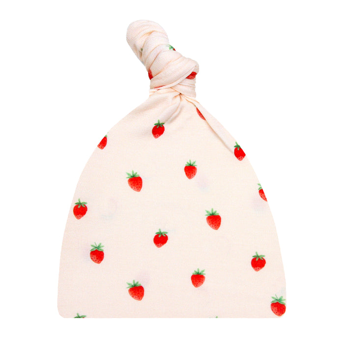 strawberry print junie top knot hat product image