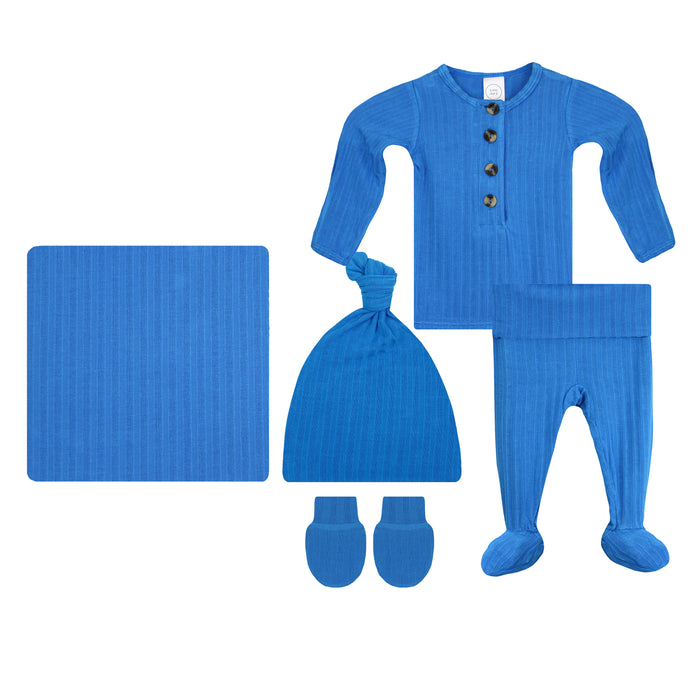Ken Ribbed Newborn Hat Bundle + Top + Bottoms