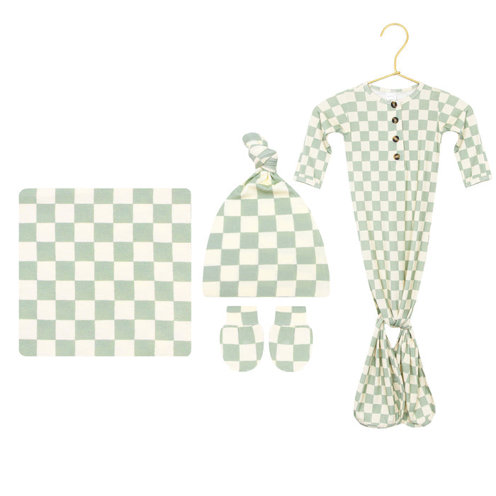 Kirby Newborn Hat Bundle + Knotted Gown