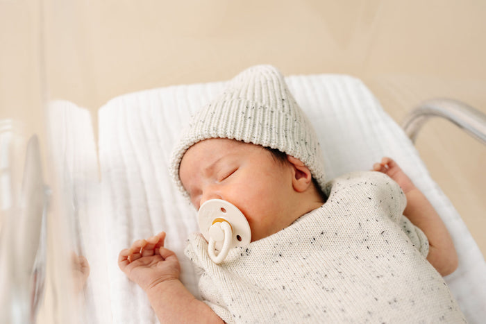 Knit Beanie - Cream Speckle