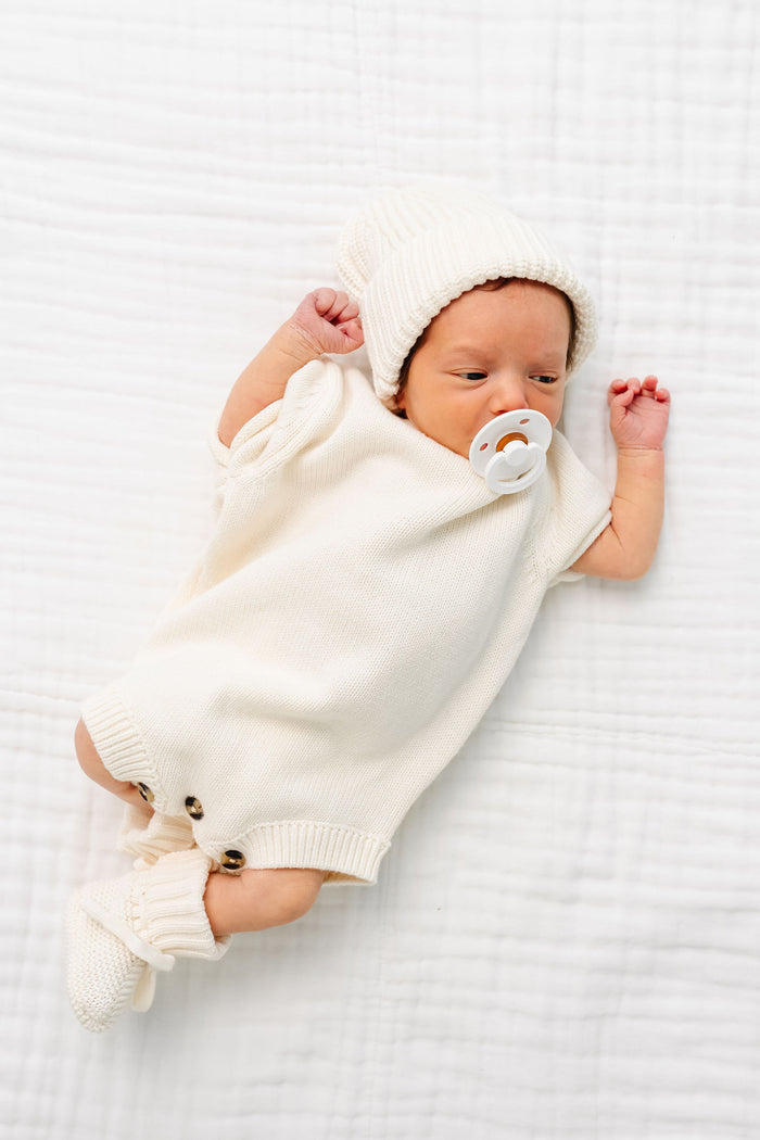 Knit Beanie - Ivory