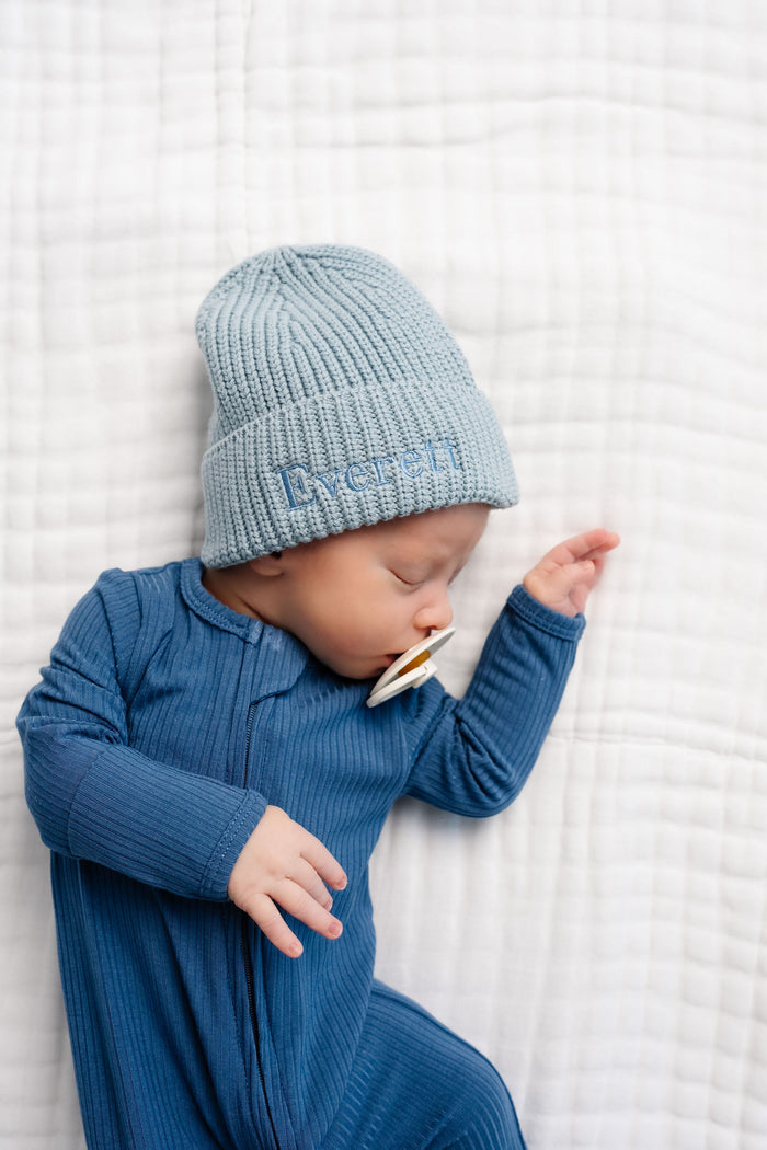 Knit Beanie - Tan