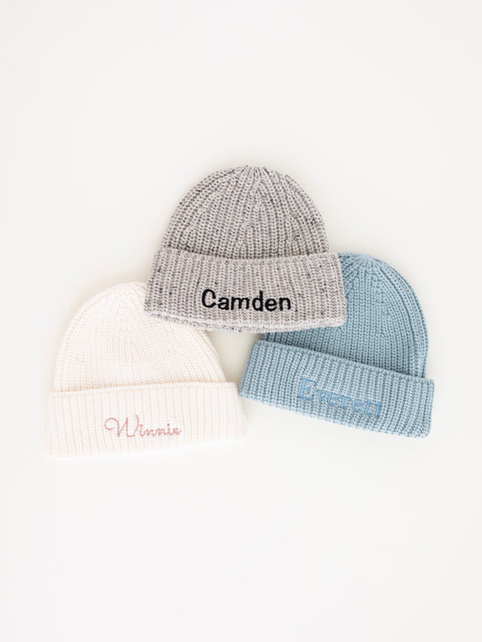 Knit Beanie - Tan