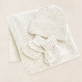 Knit Beanie Bundle - Cream Speckle
