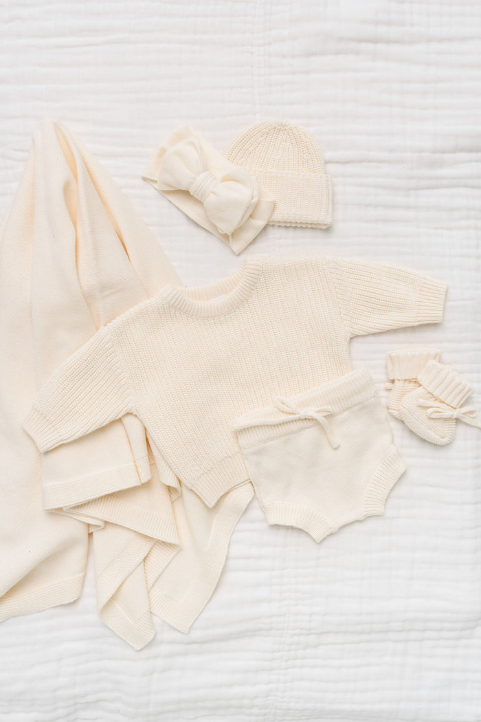 Knit Beanie Bundle - Ivory