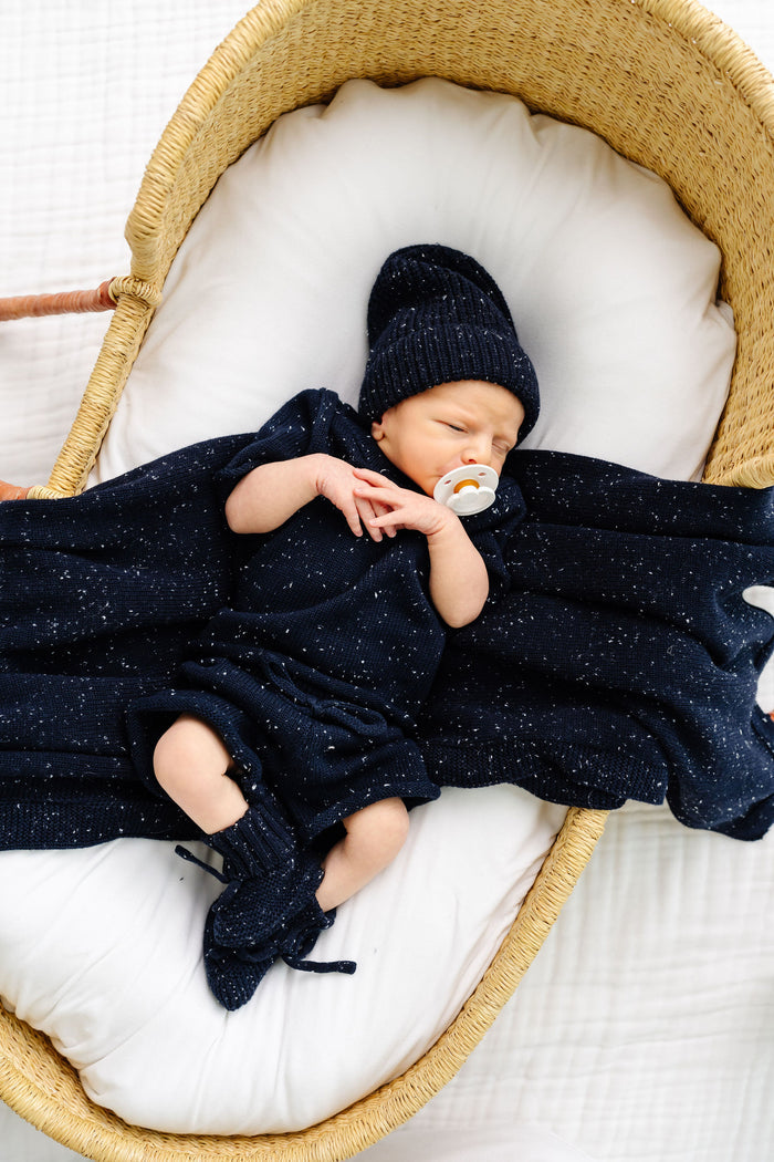 Knit Beanie Bundle - Navy Speckle