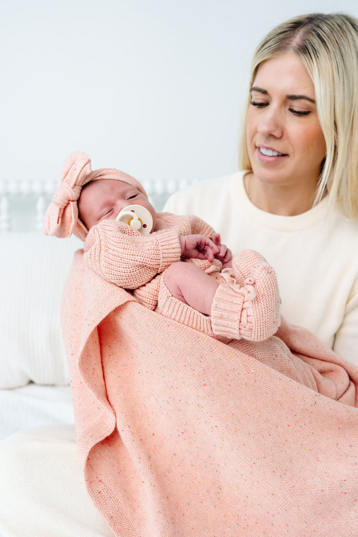 Knit Blanket - Petal Speckle