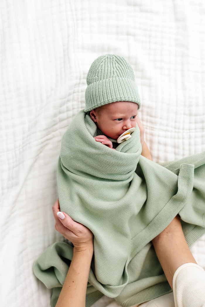 Knit Blanket - Sage