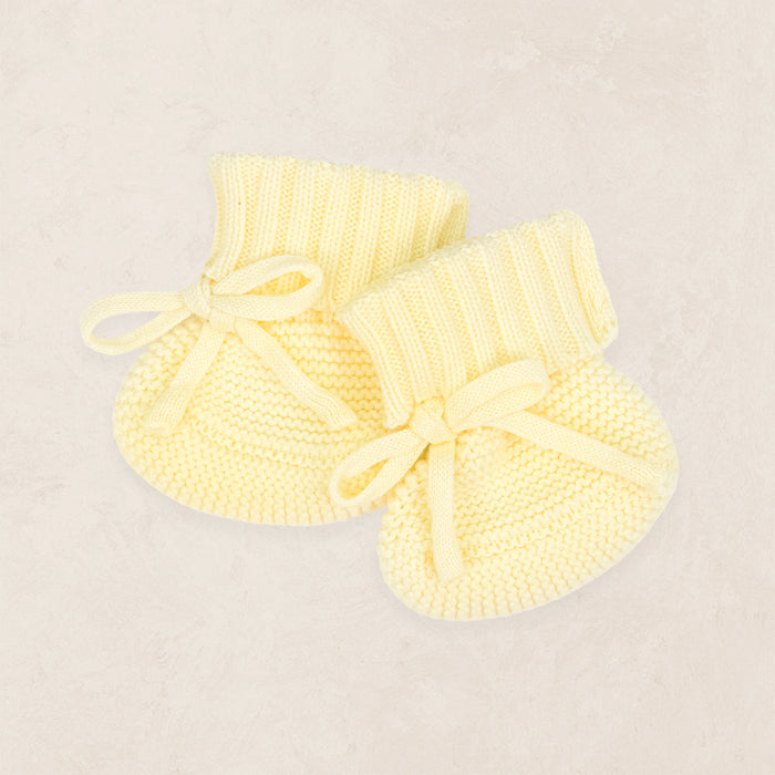 Knit Booties - Butter Yellow