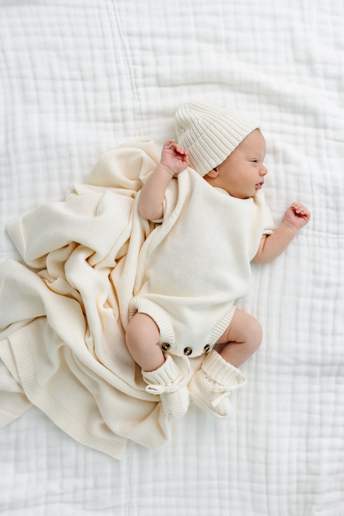 Knit Booties - Ivory