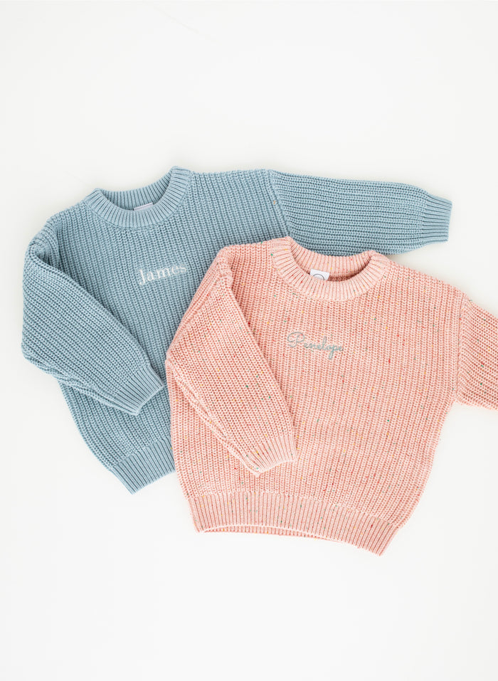 Knit Chunky Sweater - Blush
