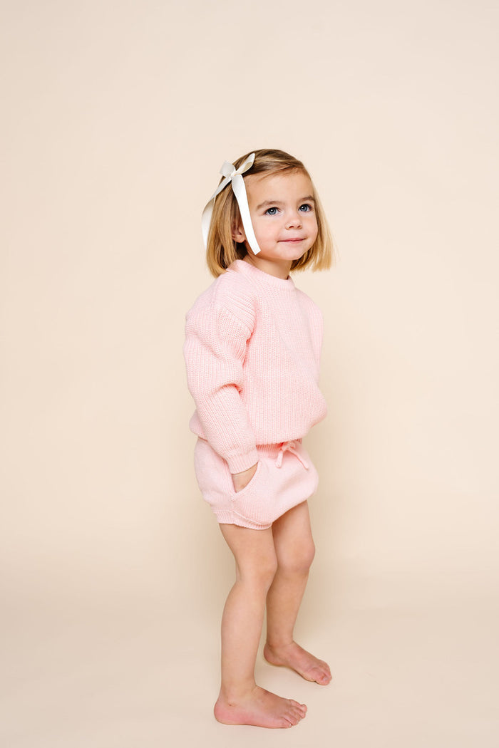 Knit Chunky Sweater - Blush