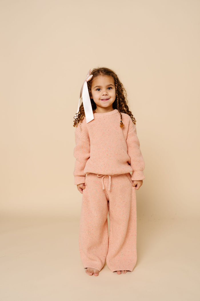 Knit Chunky Sweater - Petal Speckle