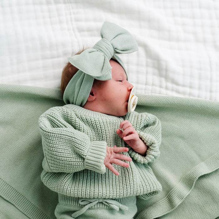Knit Chunky Sweater - Sage