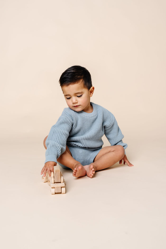 Knit Chunky Sweater - Steele