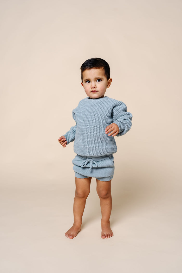 Knit Chunky Sweater - Steele