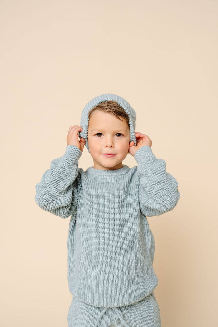 Knit Chunky Sweater - Steele