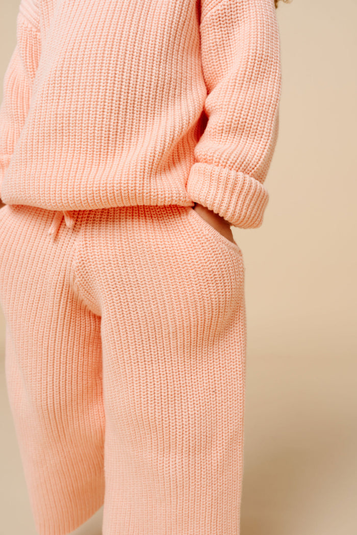 Knit Chunky Wide Leg Pant - Ballet