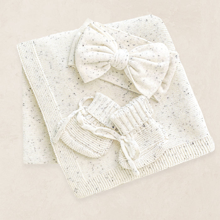 Knit Headband Bundle - Cream Speckle