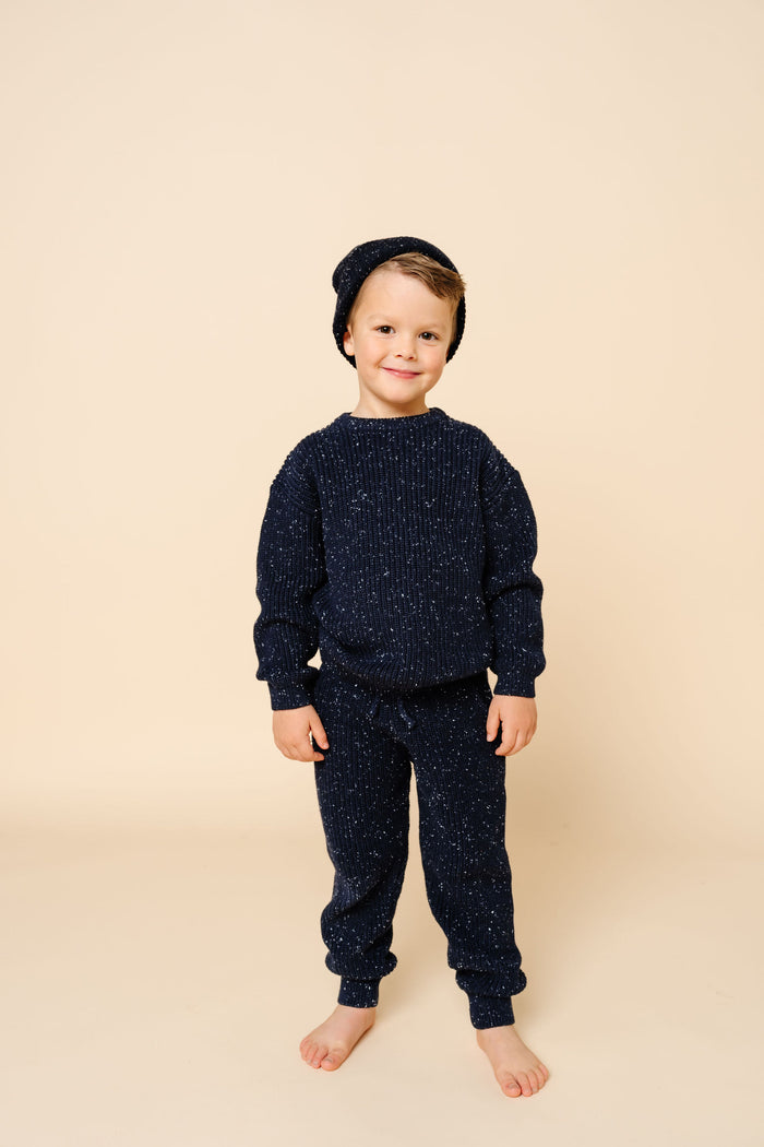 Knit Jogger Pant - Navy Speckle