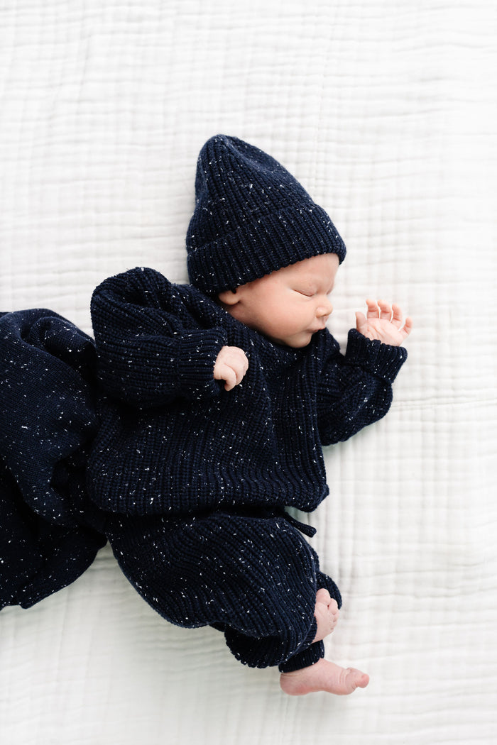 Knit Jogger Pant - Navy Speckle