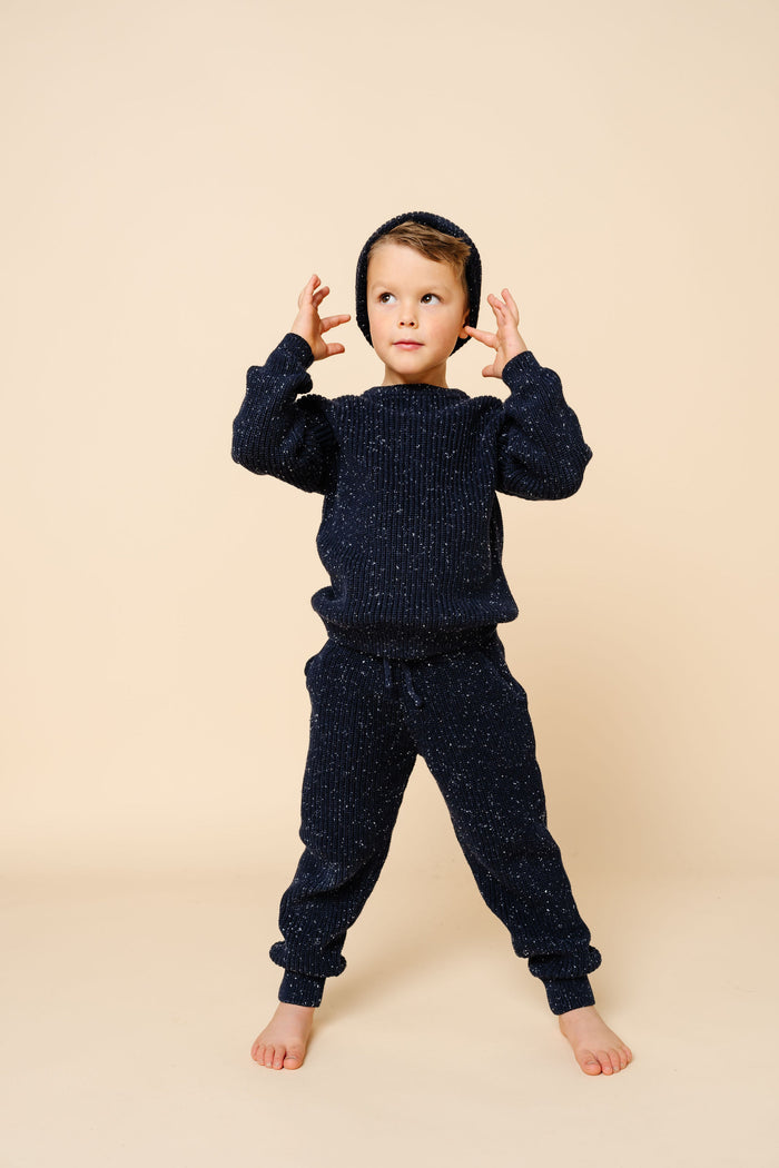 Knit Jogger Pant - Navy Speckle