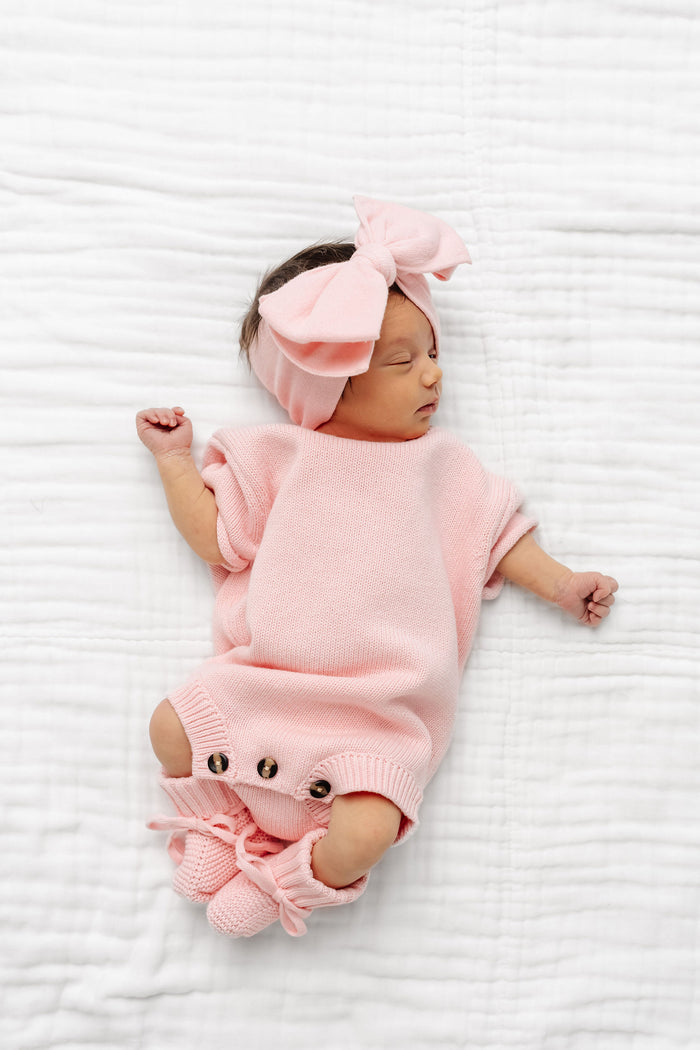 Knit Onesie - Blush