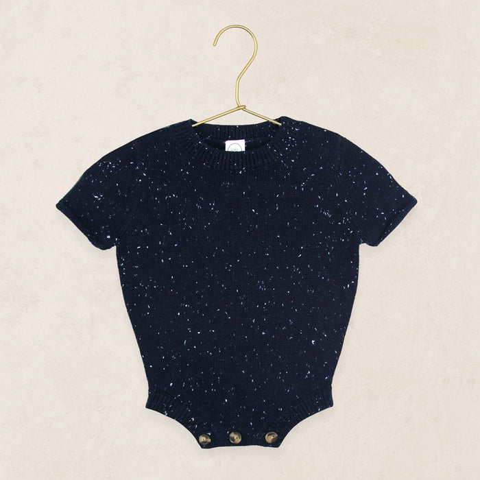 Knit Onesie - Navy Speckle