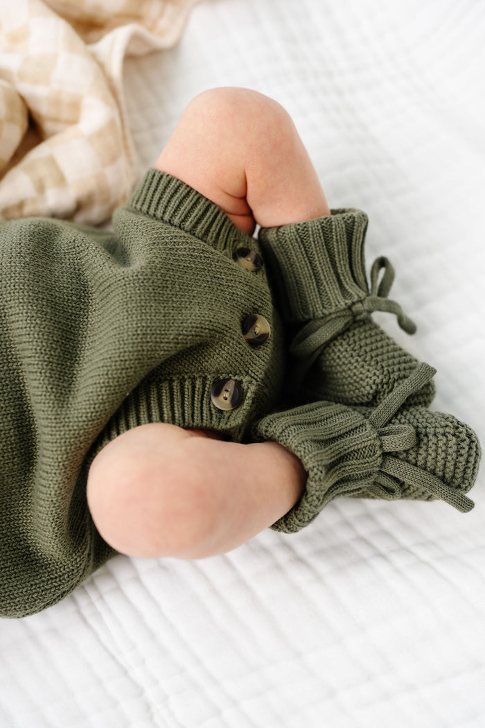Knit Onesie - Olive