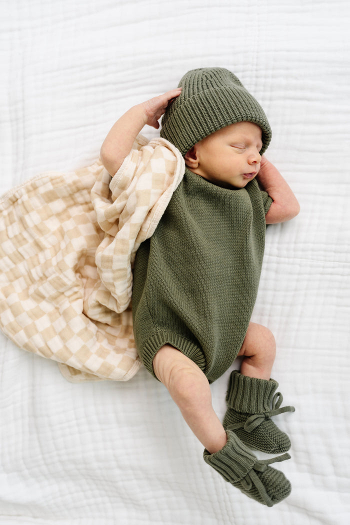 Knit Onesie - Olive