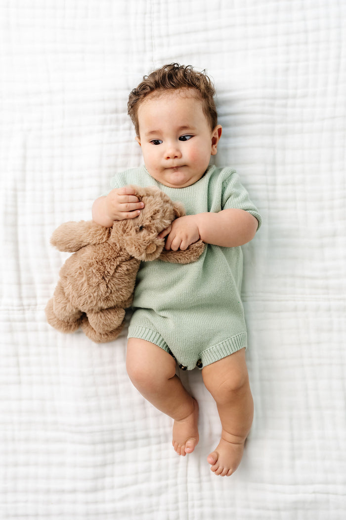 Knit Onesie - Sage