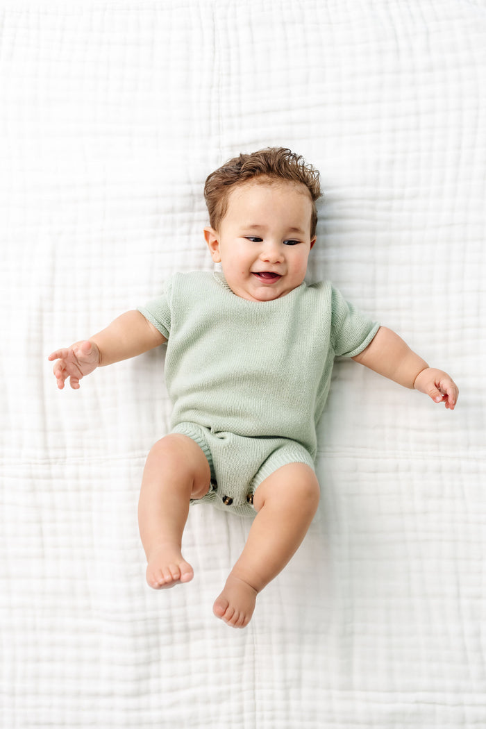 Knit Onesie - Sage