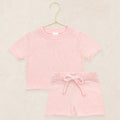 Knit Shirt + Short Set - Blush