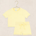 Knit Shirt + Short Set - Butter Yellow