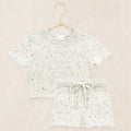 Knit Shirt + Short Set - Cream Speckle
