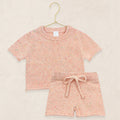 Knit Shirt + Short Set - Petal Speckle