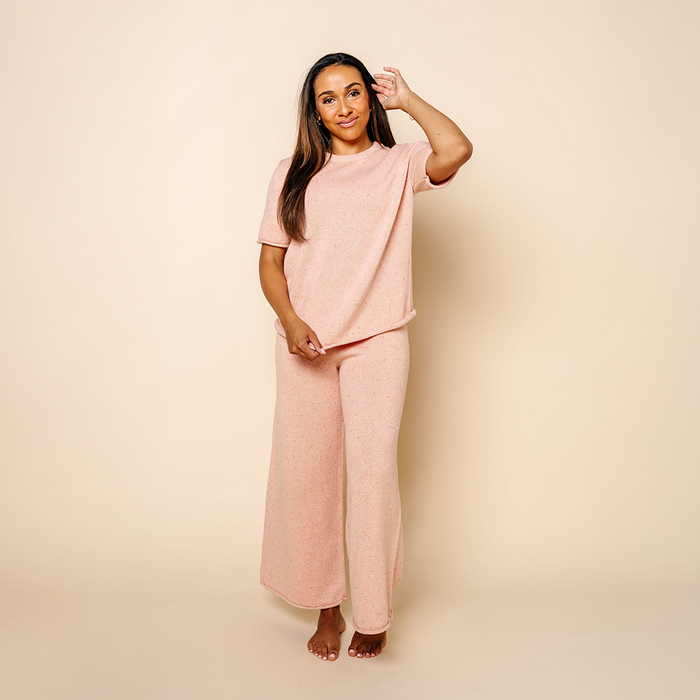 Knit Women's Short Sleeve Tee - Petal Speckle