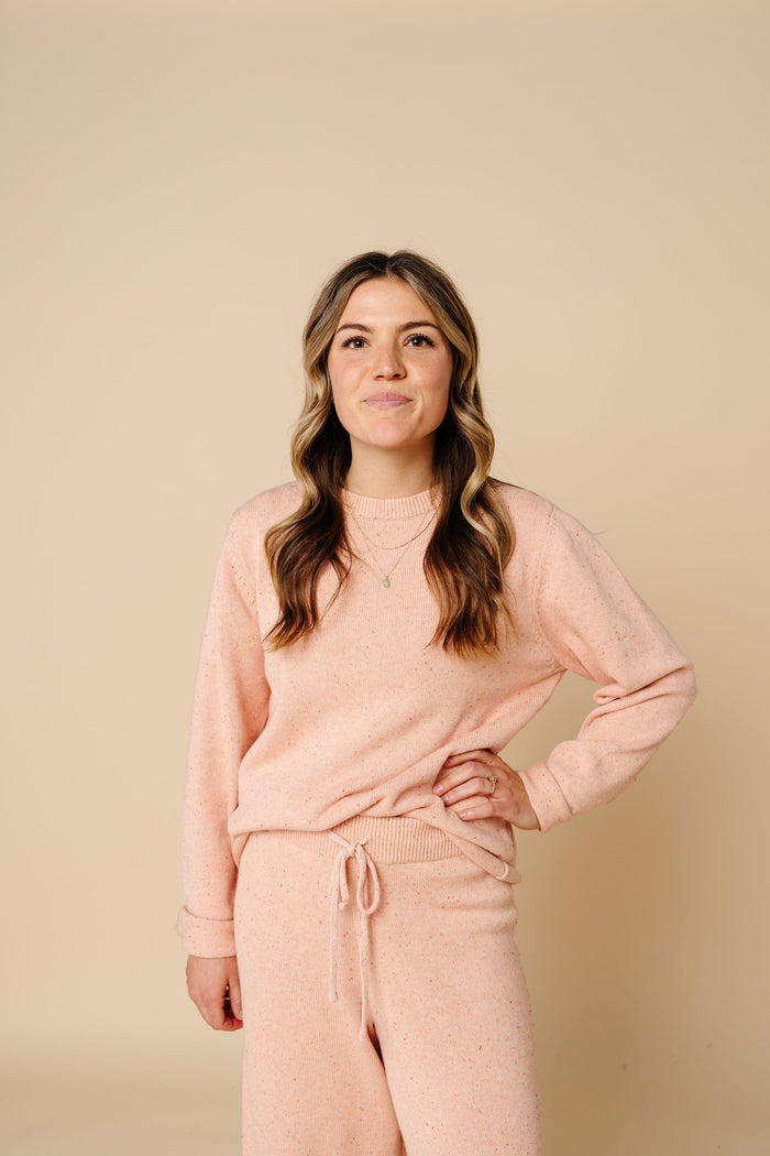 Knit Women's Sweater - Petal Speckle