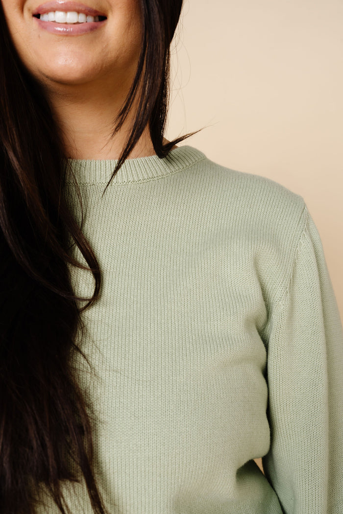 Knit Women's Sweater - Sage