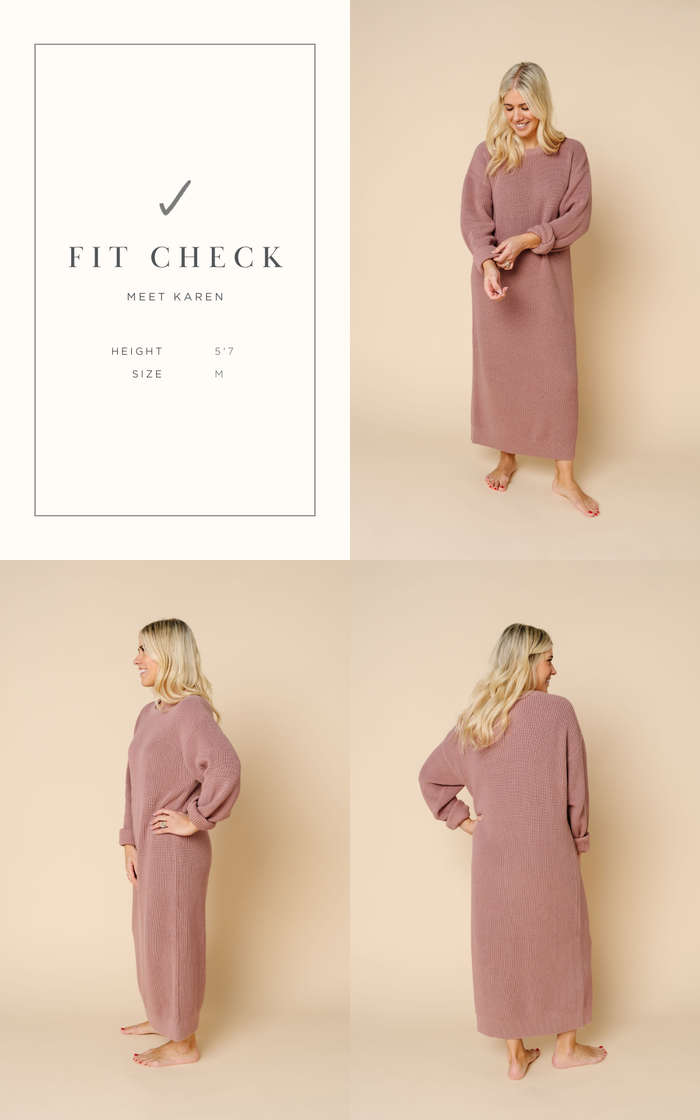 Knit Women's Sweater Maxi Dress - Olive