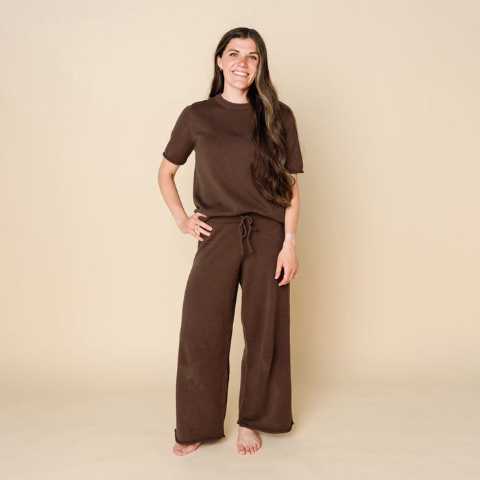 Knit Women's Wide Leg Pants