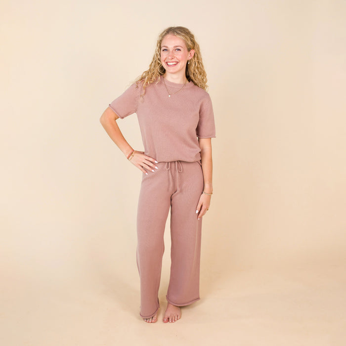 Knit Women's Wide Leg Pants