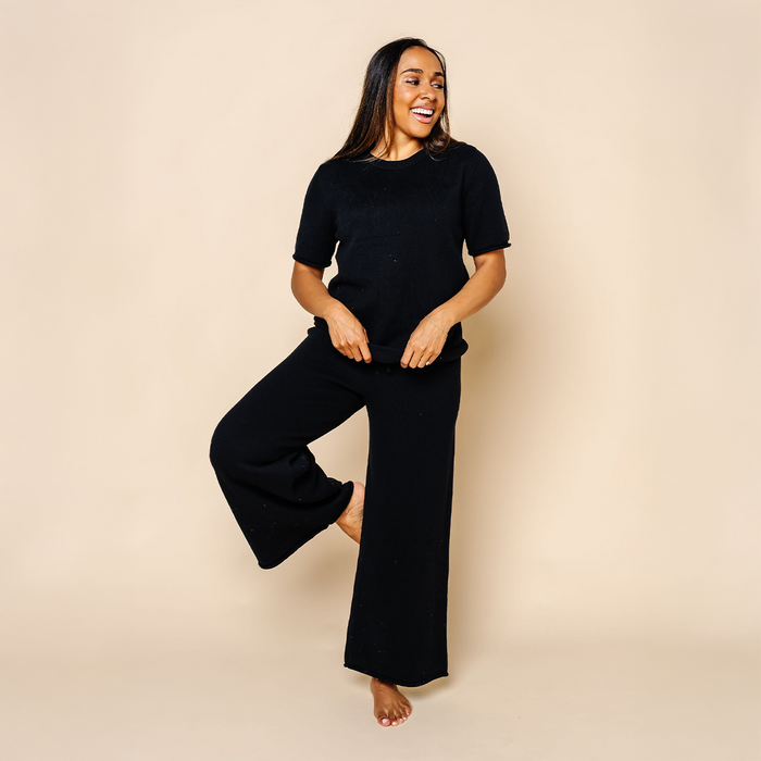 Knit Women's Wide Leg Pants