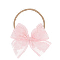 Lace Bow - Baby Pink Headband