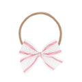 Lace Bow - Candy Stripe Headband