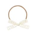 Lace Bow - Cream Eyelet Headband