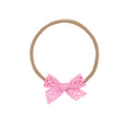 Lace Bow - Mini Bubblegum Headband