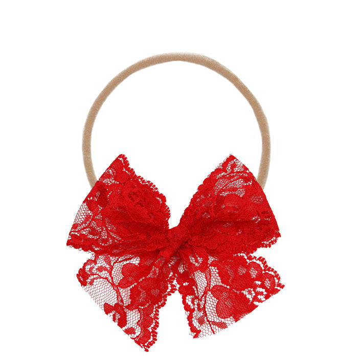 Lace Bow - Poppy